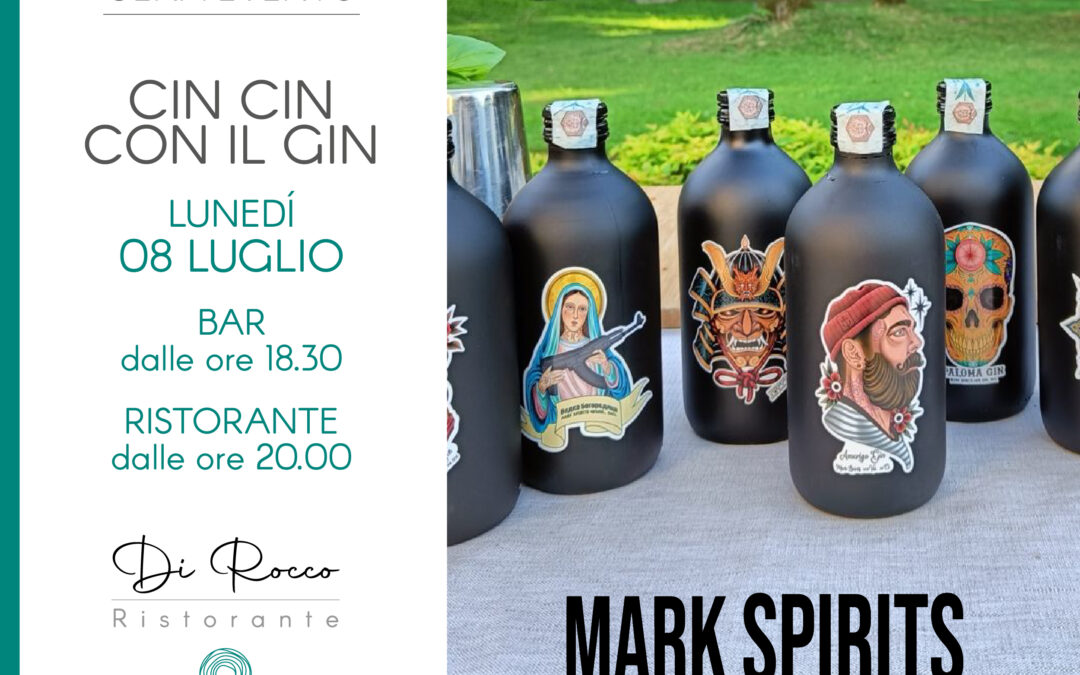 Cena Evento – Cin Cin con il GIN – Lunedì 8 Luglio ore 20.00